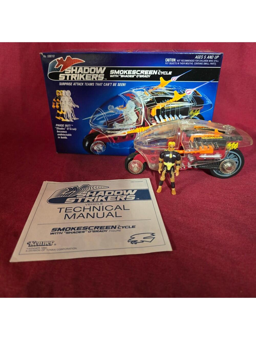Shadow Strikers Smokescreen Vehicle  Kenner 1990 Vintage Shades O’Grady Cycle